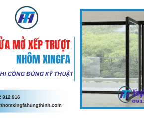 Thi công cửa mở xếp trượt nhôm Xingfa uy tín tại TPHCM